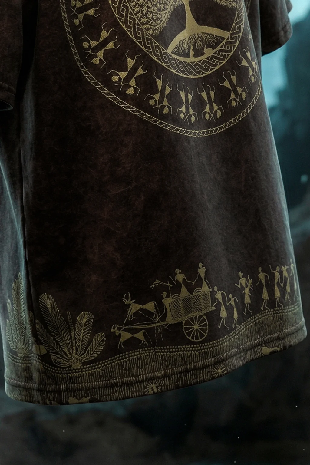 Rooted Brown Acid Washed Printed Exclusive T-shirt Epic Collection - Image 5