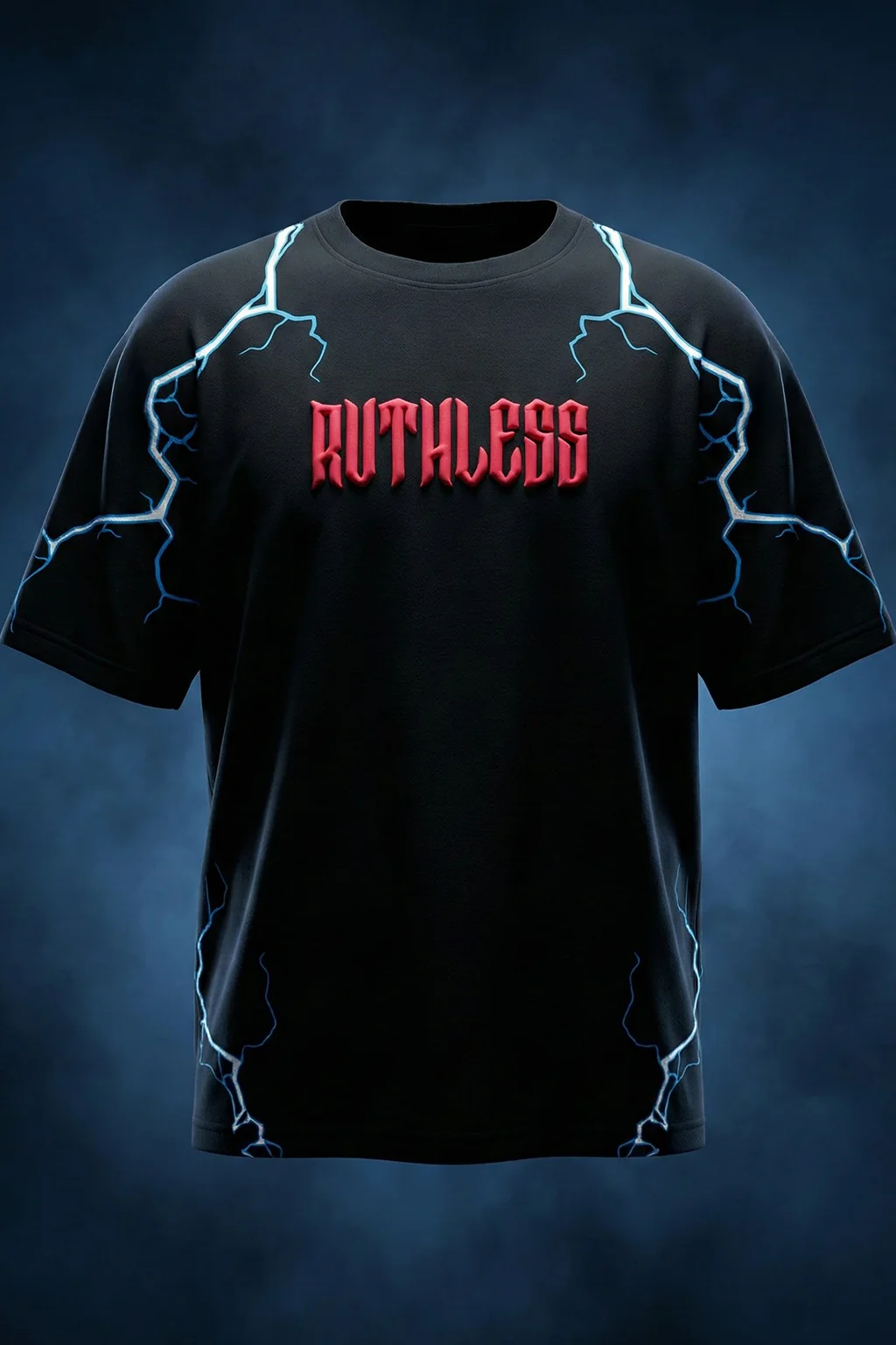 Ruthless Wolf Black 3D Puff Print Exclusive T-shirt Supreme Edition - Image 4