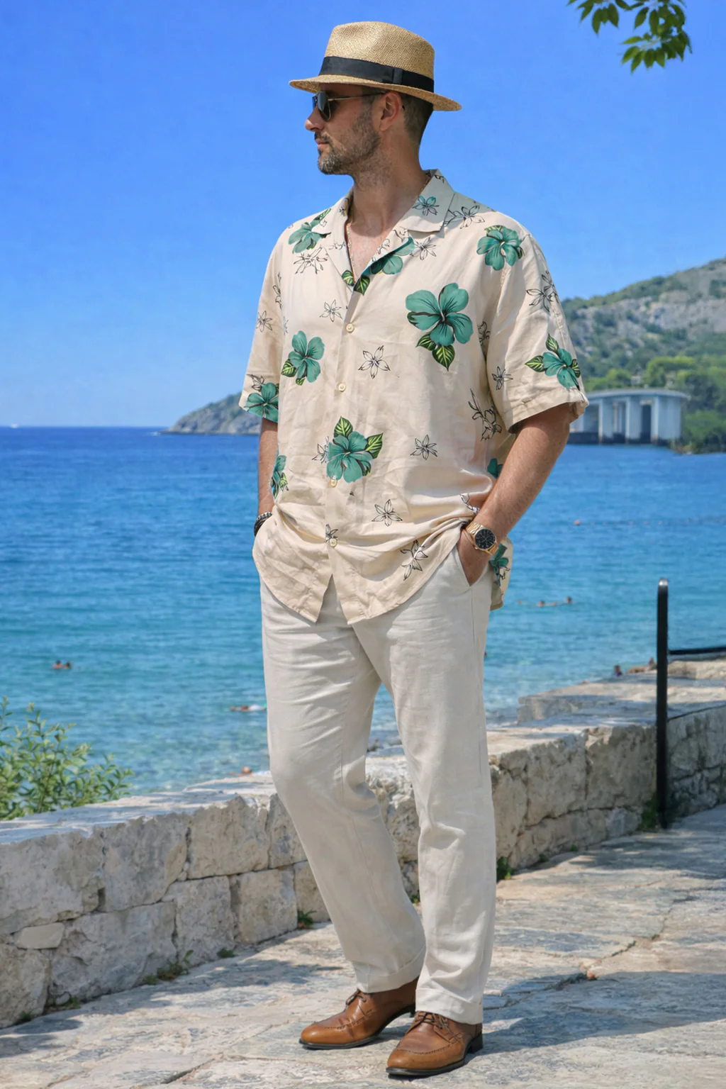 Seafoam Floral Swanwhite All Over Print Oversized Exclusive Shirt - Image 5