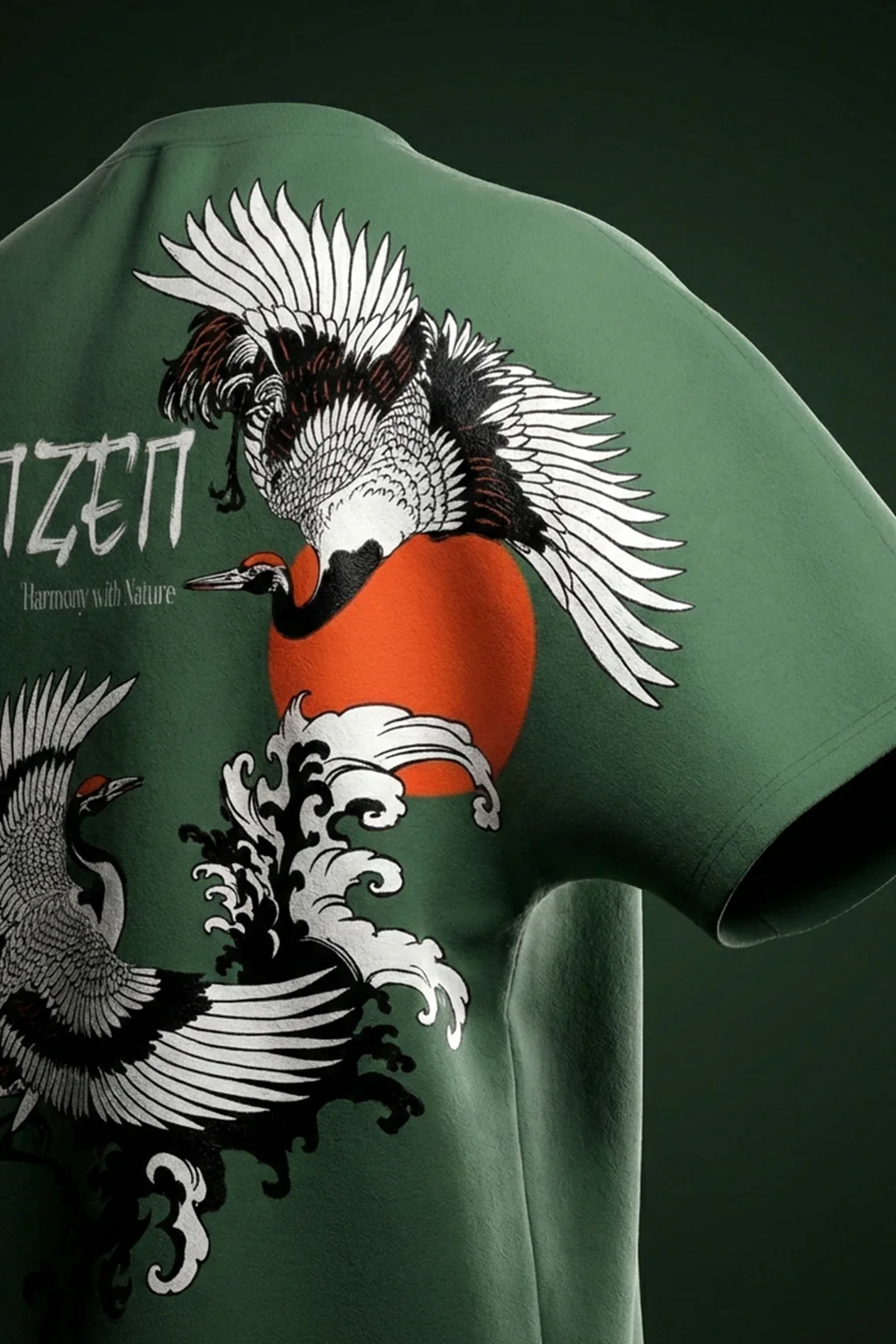 Shinzen Olive Back Printed Exclusive T-shirt Supreme Edition - Image 4