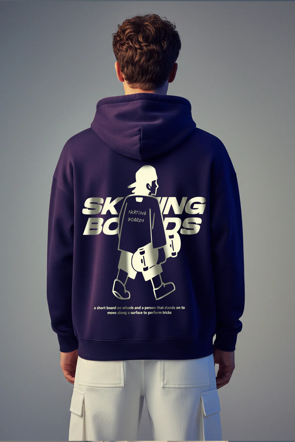 Skate Crew Future Dusk Oversized Printed Hoodie