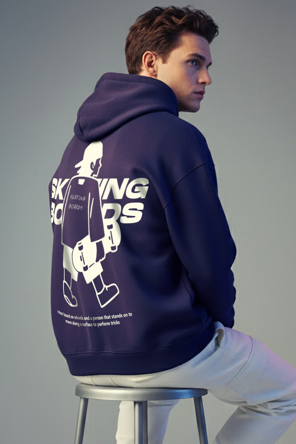 Skate Crew Future Dusk Oversized Printed Hoodie - Image 2