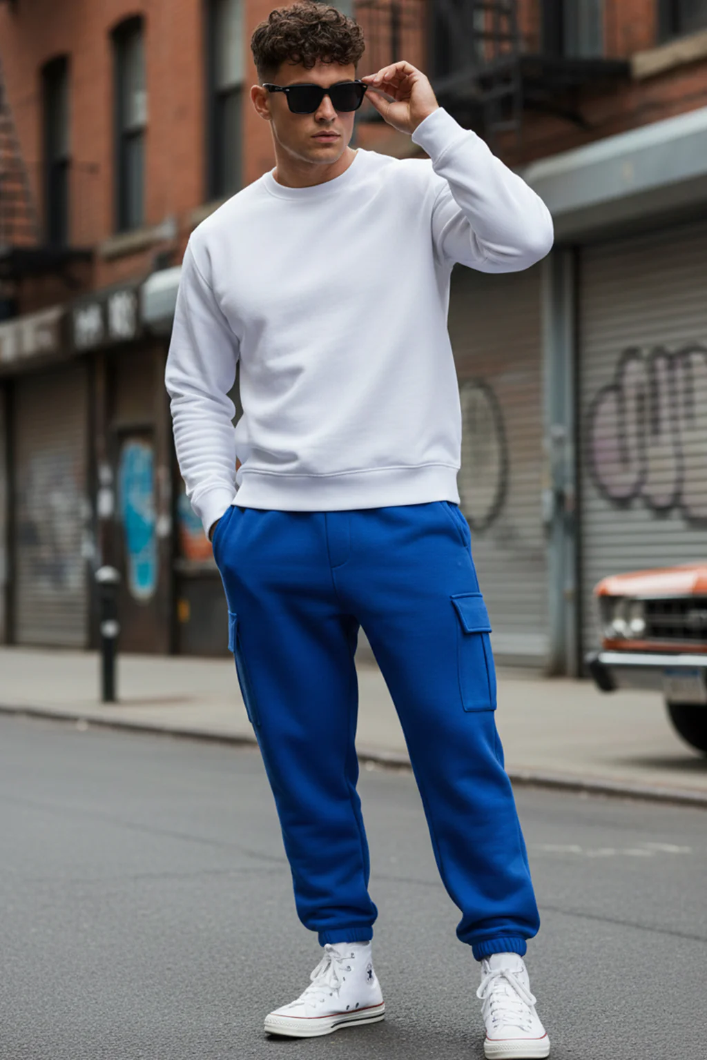Skydiver Solid Baggy Fit Cargo Joggers - Image 3