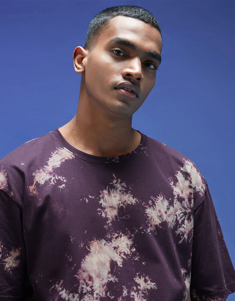 Smoke Navy Oversized Tie-Die Printed T-shirt - Image 5