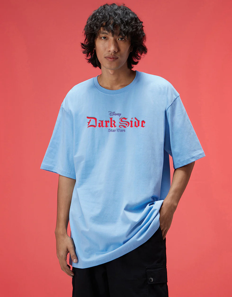 Star Wars Dark Side Dutch Canal Oversized Back Graphic Printed T-shirt - Image 2