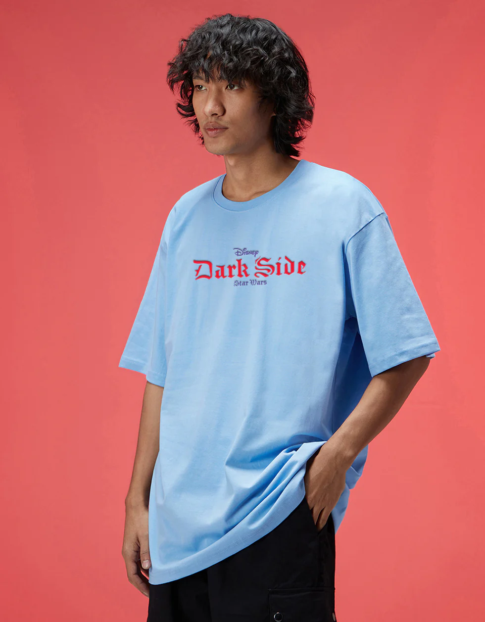 Star Wars Dark Side Dutch Canal Oversized Back Graphic Printed T-shirt - Image 4