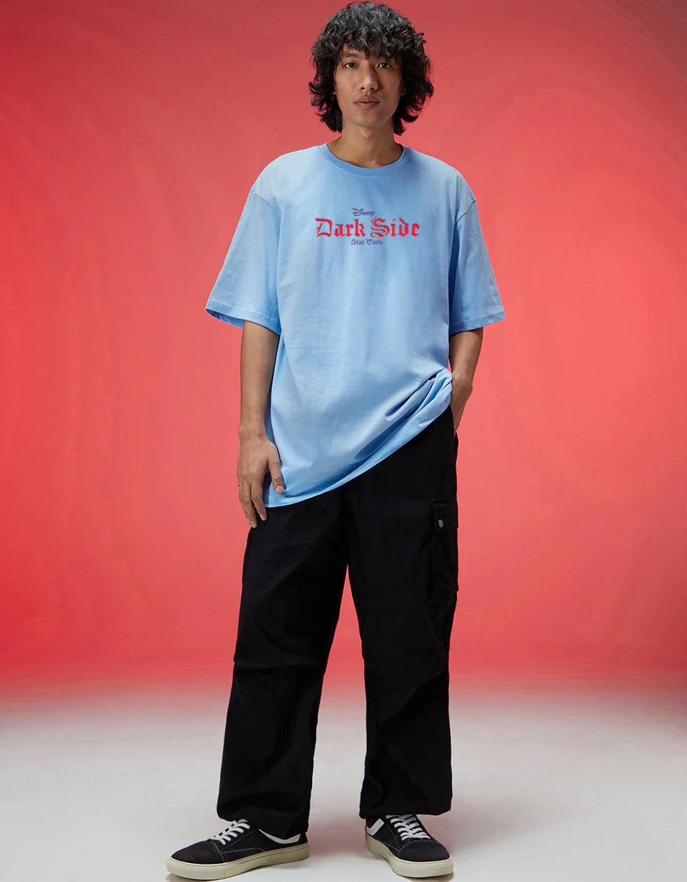 Star Wars Dark Side Dutch Canal Oversized Back Graphic Printed T-shirt - Image 5