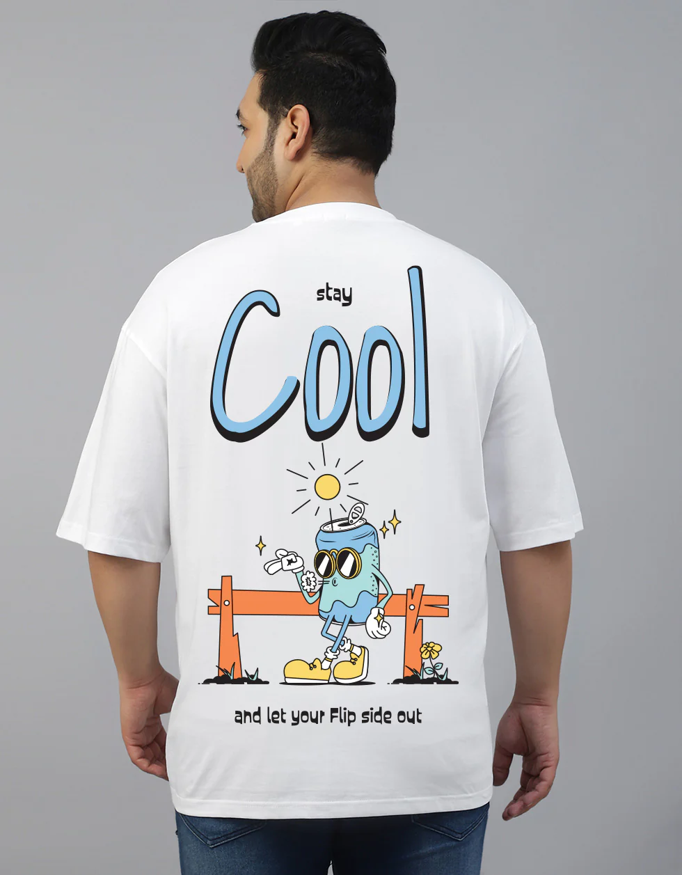 Stay Cool Graphic Printed Plus Size T-shirt - Image 2