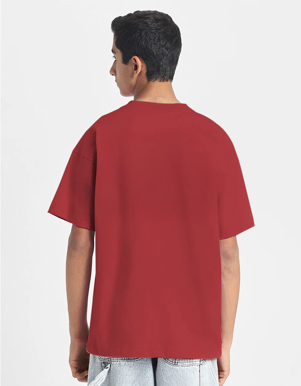 Street Racing Red Oversized Graphic Printed Boys T-shirt - Image 4