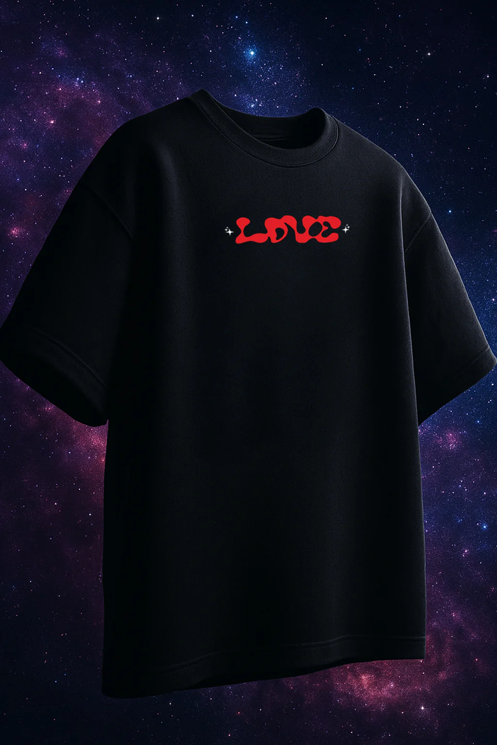 Strenght Black Oversized Puff Printed Exclusive T-shirt - Image 3