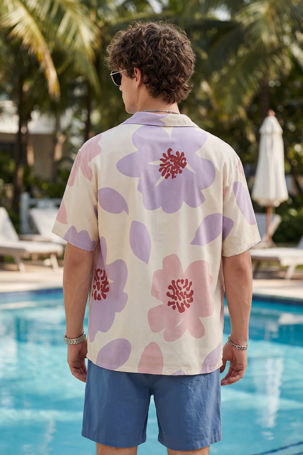 Stylized Floral Swanwhite All Over Print Oversized Exclusive Shirt - Image 3