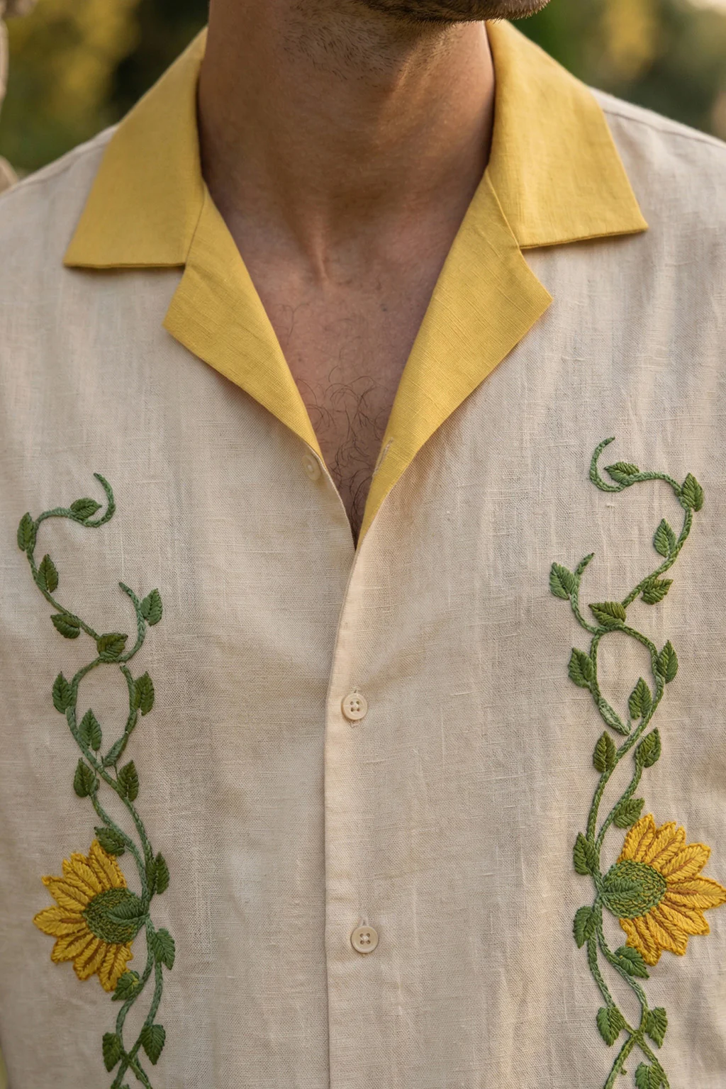 Sun Flower Swanwhite Oversized Embroidered Exclusive Shirt - Image 2