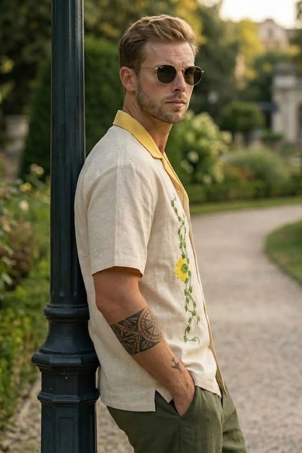 Sun Flower Swanwhite Oversized Embroidered Exclusive Shirt - Image 3