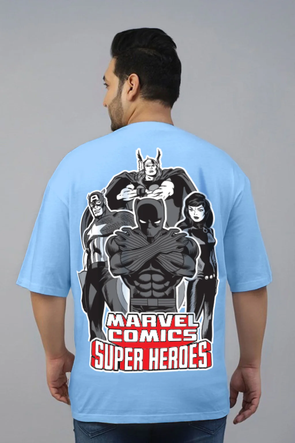 Super Heros Dutch Canal Graphic Printed Plus Size T-shirt - Image 2
