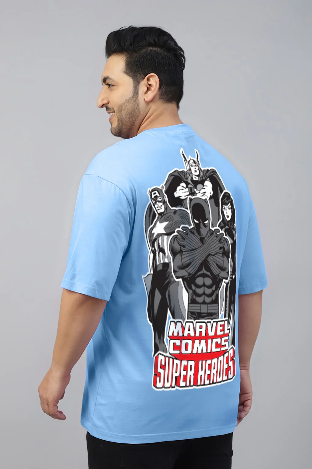 Super Heros Dutch Canal Graphic Printed Plus Size T-shirt - Image 4