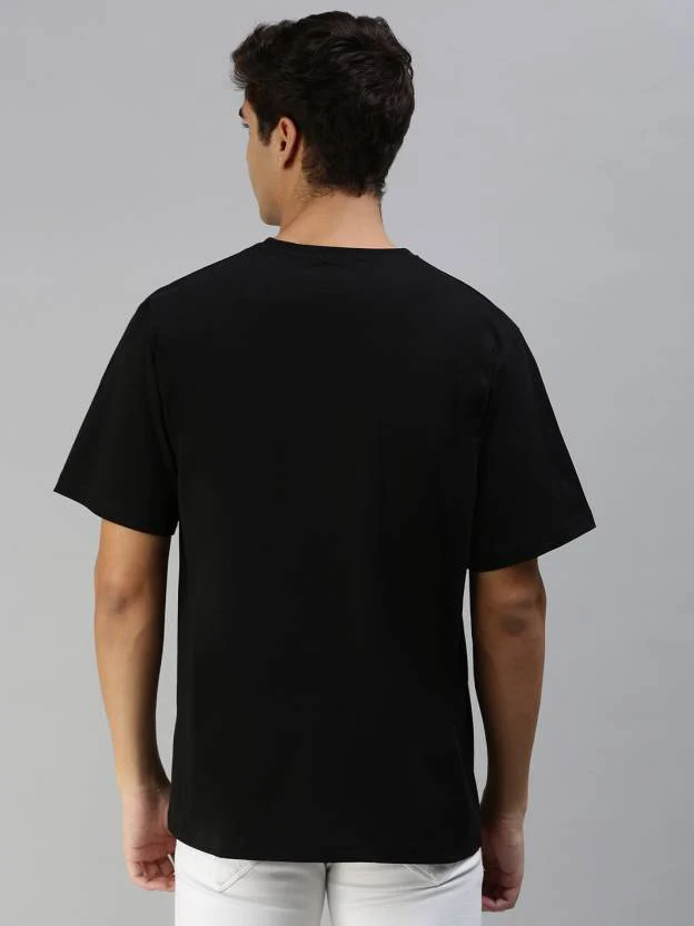 Swag Black Oversized Pocket Graphic Printed T-shirt - Image 3
