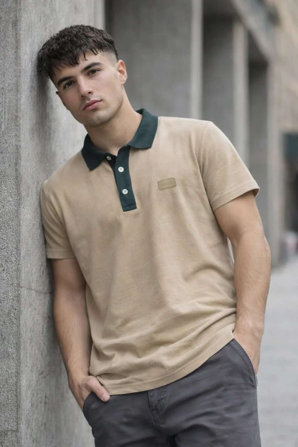 Swanwhite Contrast Collar Economic Regular Fit Pique Polo - Image 3