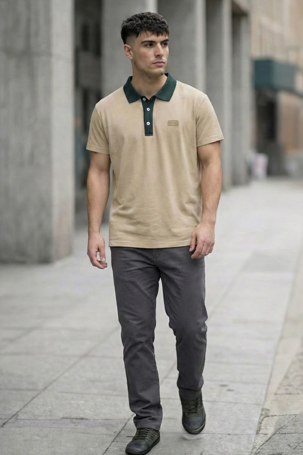 Swanwhite Contrast Collar Economic Regular Fit Pique Polo - Image 5