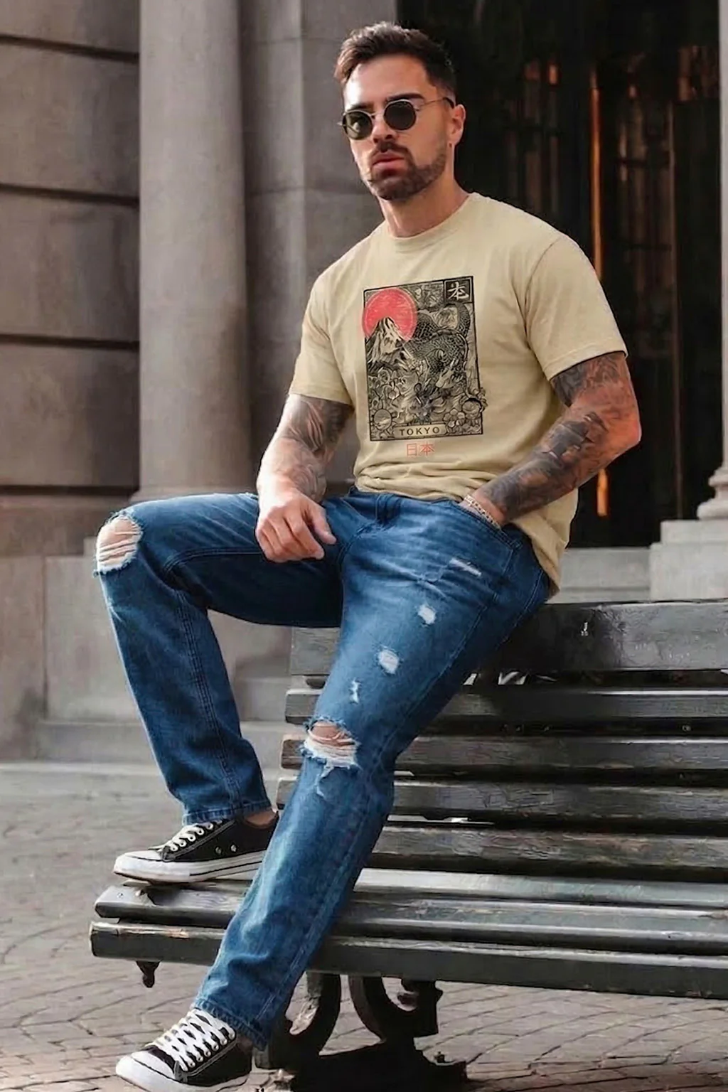 Tokyo Swanwhite Regular Fit Printed T-shirt - Image 6