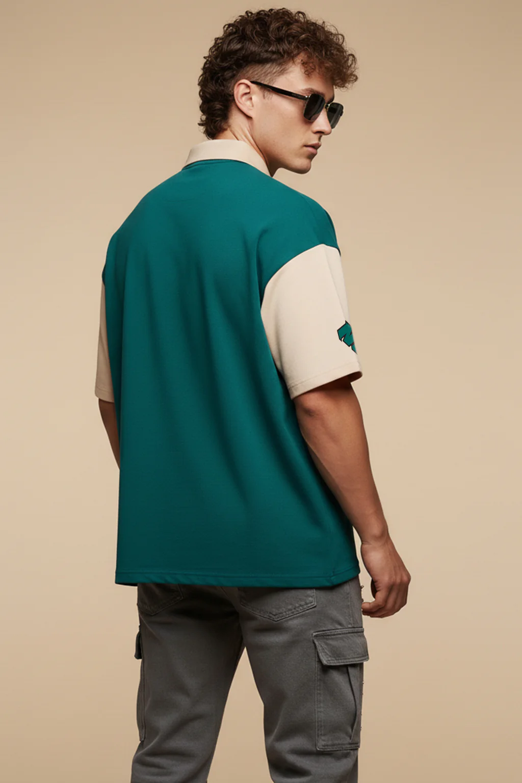 Tropical Racers Green Oversized Polo T-shirt - Image 3