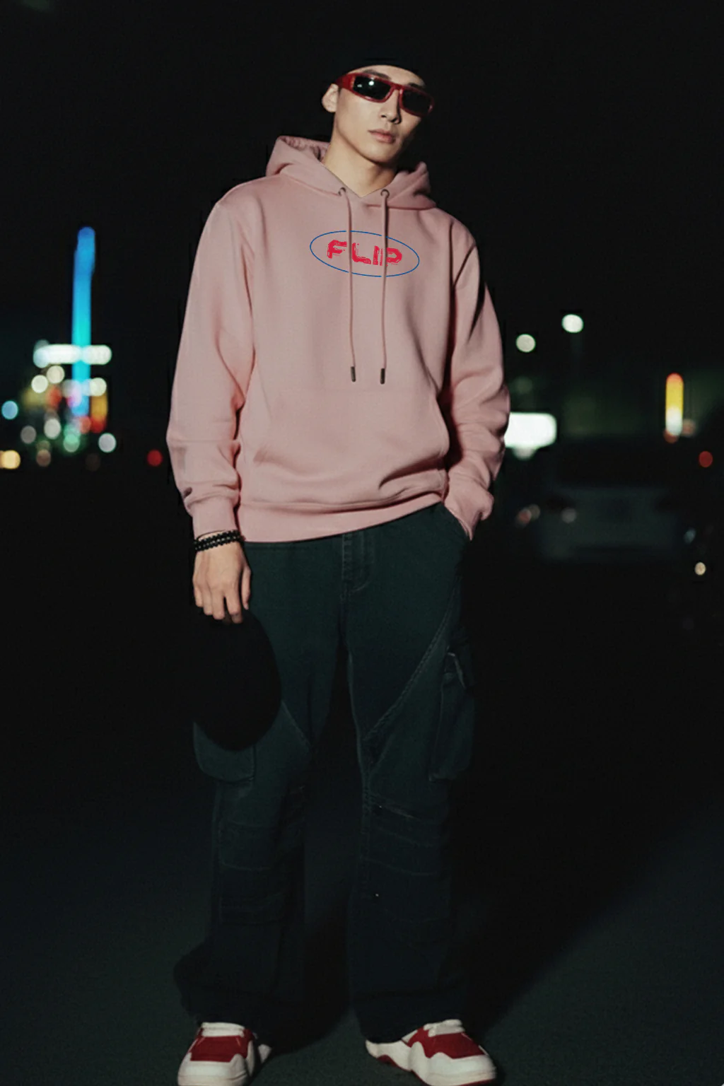 Unstoppable Peach Oversized Printed Hoodie - Image 4