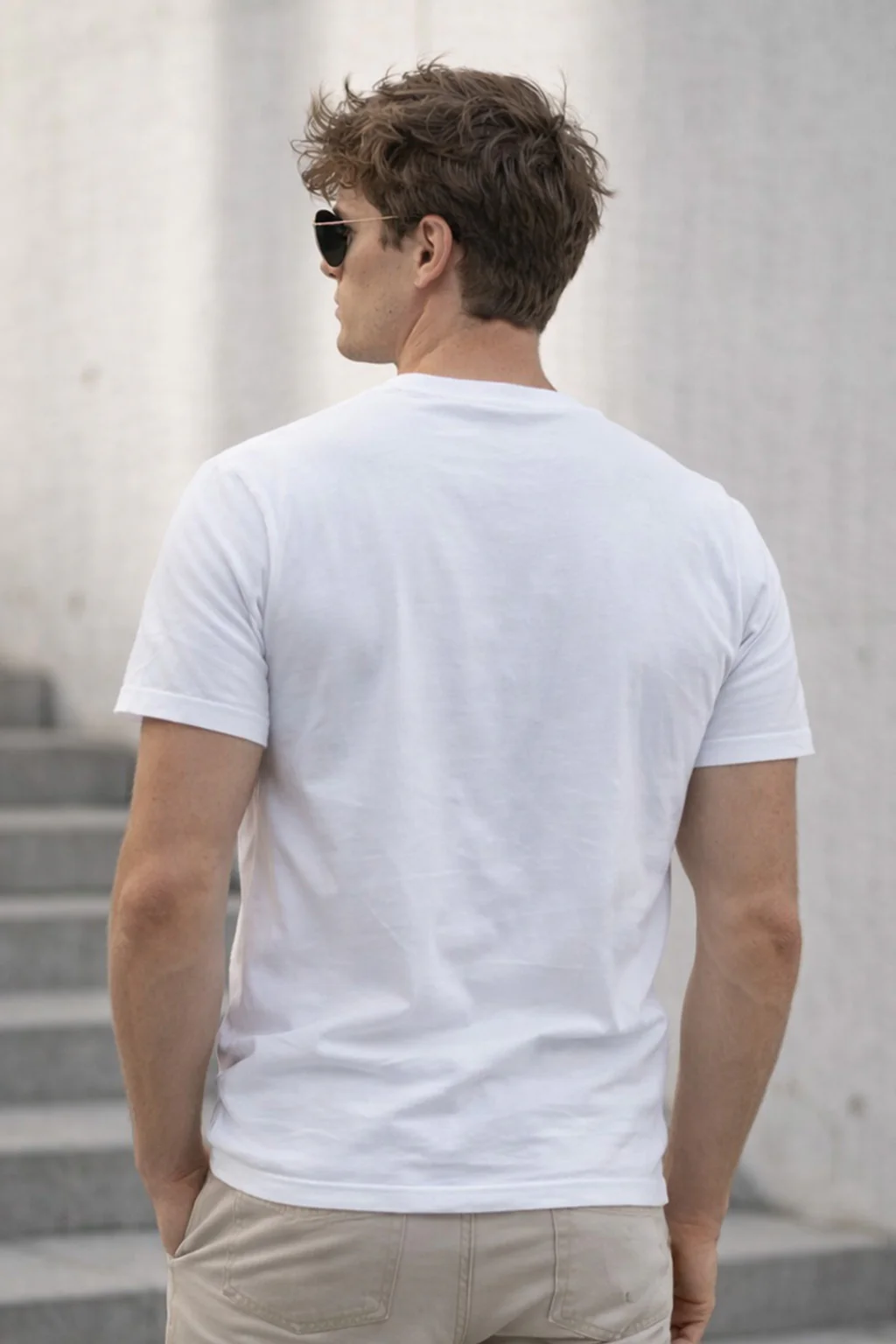 USA White Regular Fit Printed T-shirt - Image 5