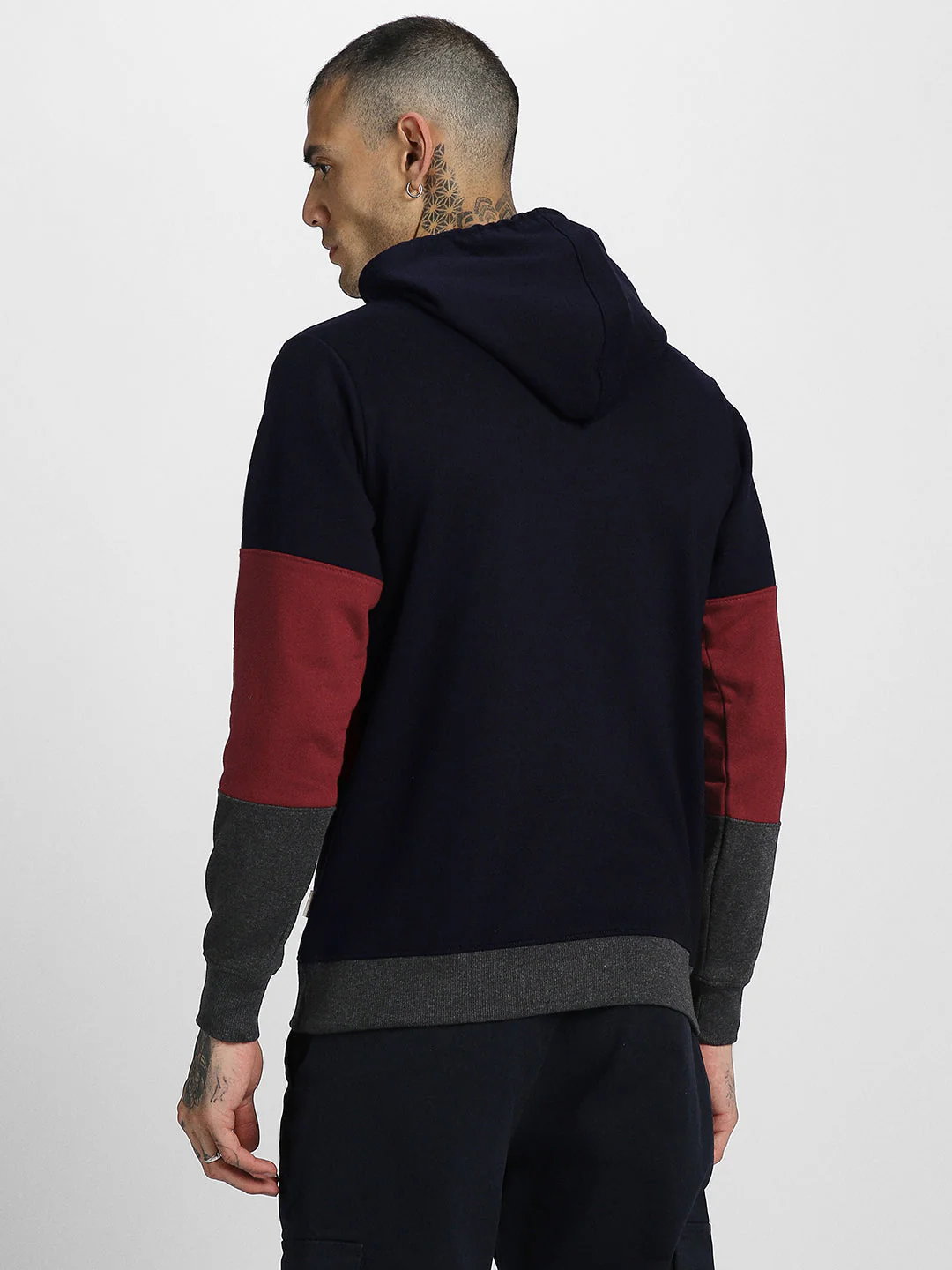 Varsity Maroon Pocket Graphic Printed Hoodie - Image 5