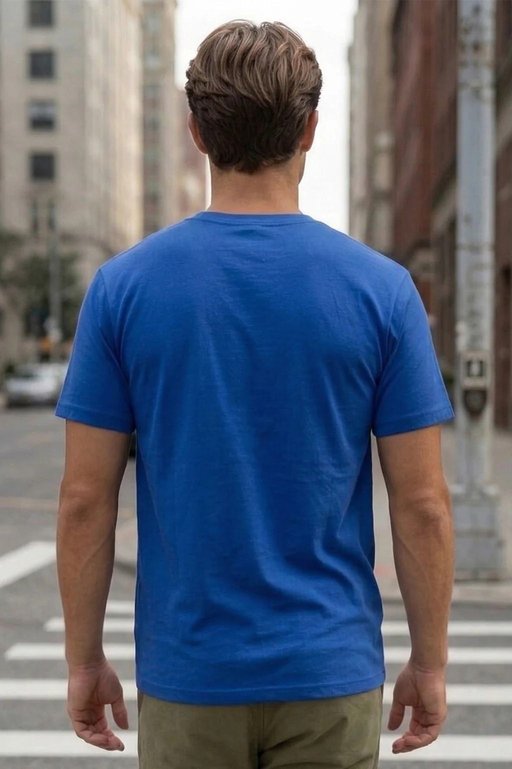 Veirdo Authentic Royal Blue Regular Fit Printed T-shirt - Image 3