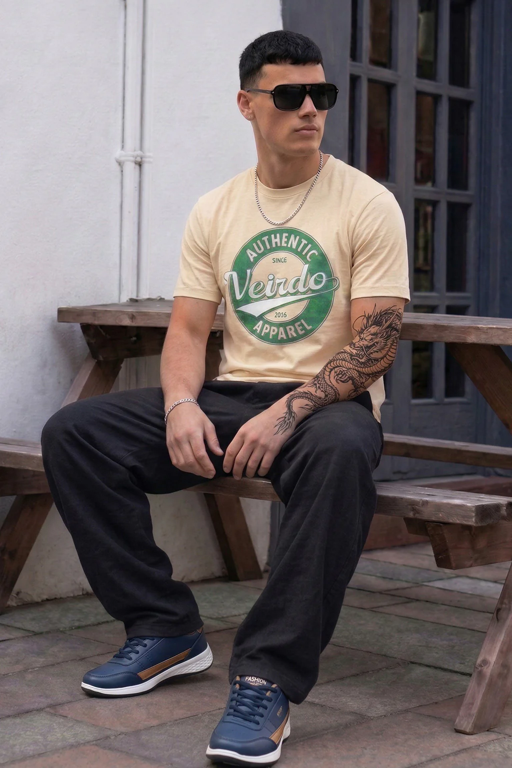 Veirdo Authentic Swanwhite Regular Fit Printed T-shirt - Image 5