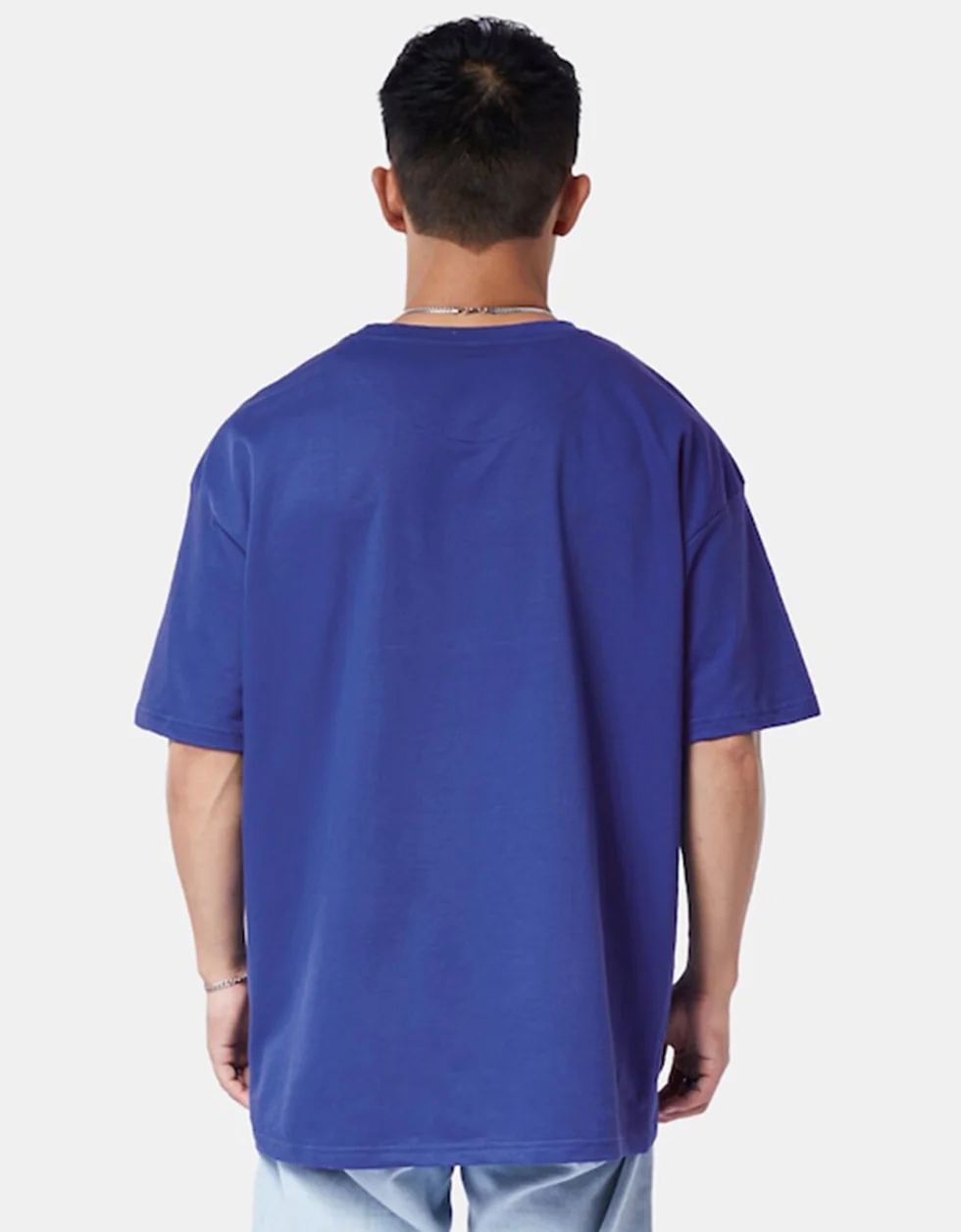 VEIRDO Blue Oversized Puff Printed T-shirt - Image 3