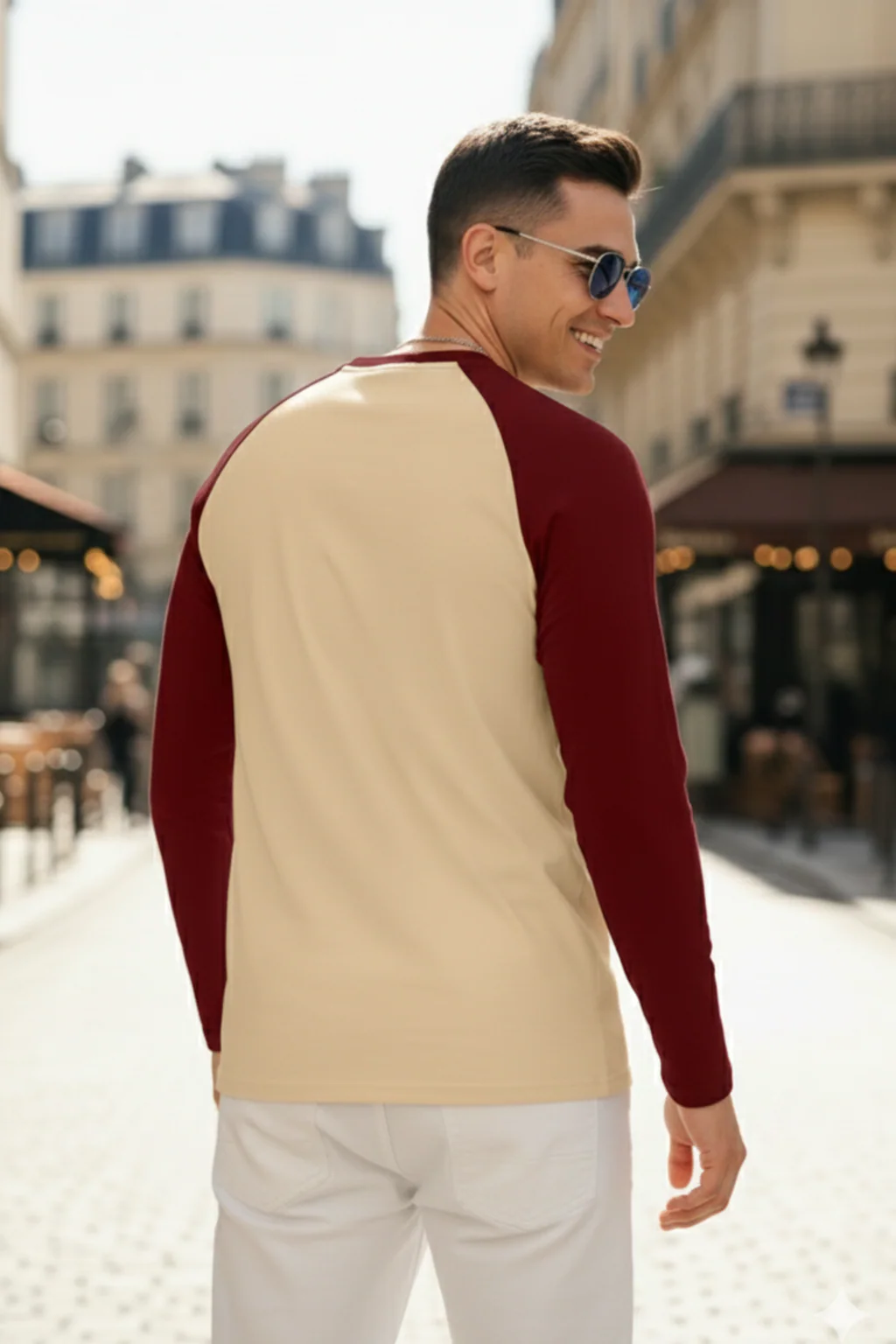 Veirdo Browm & Swanwhite Raglan Full Sleeve Printed T-shirt - Image 3