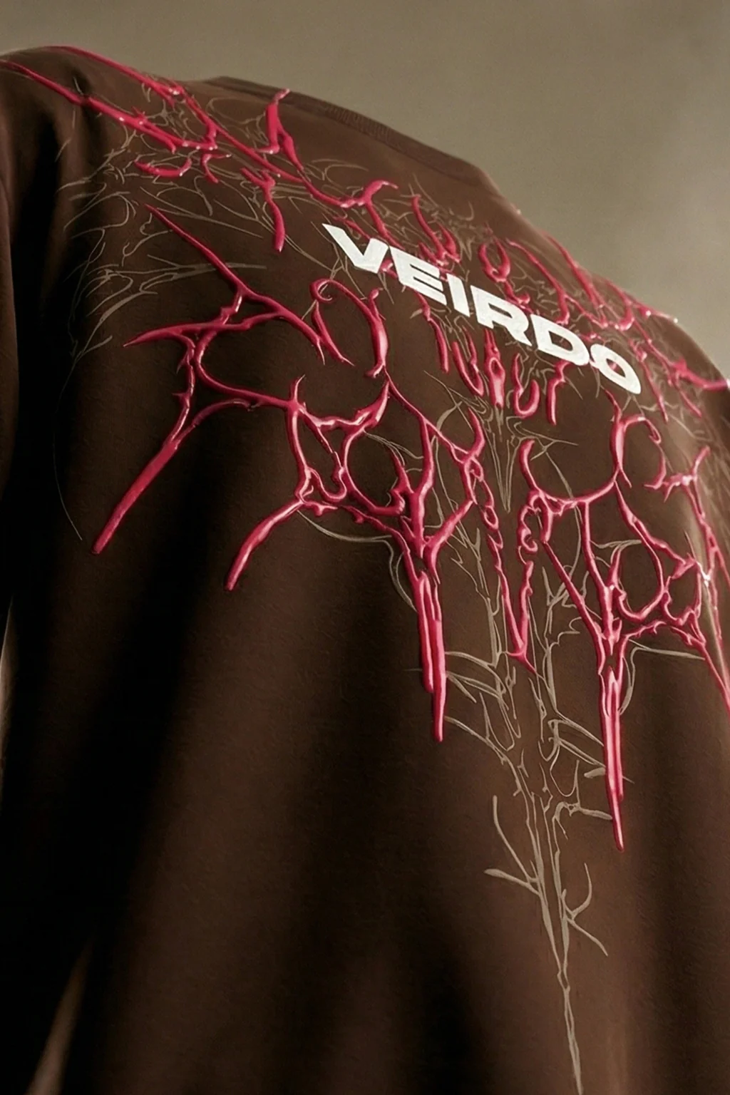 Veirdo Brown Silicon Printed Exclusive T-shirt Supreme Edition - Image 4