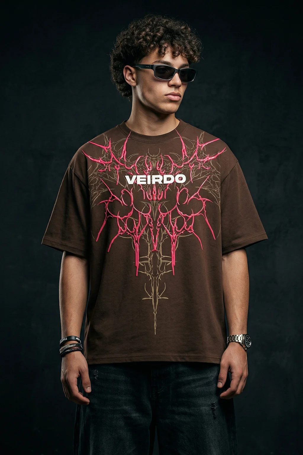 Veirdo Brown Silicon Printed Exclusive T-shirt Supreme Edition - Image 7