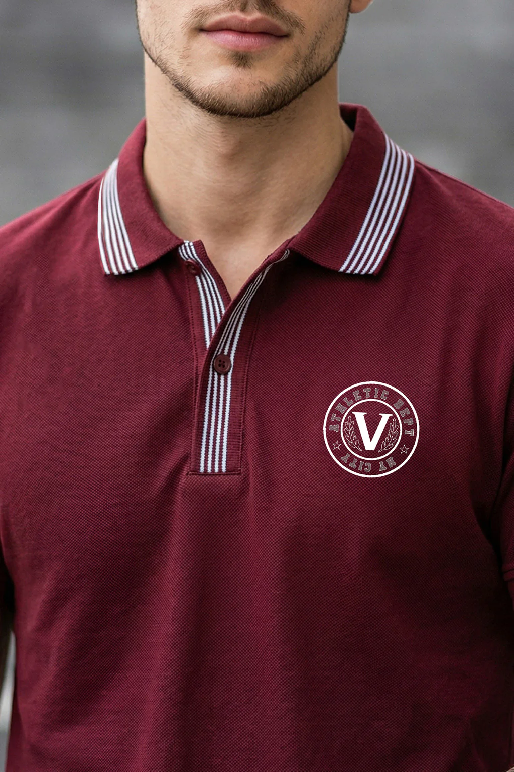 Veirdo City Maroon Regular Fit Pique Lycra Exclusive Polo T-Shirt - Image 2