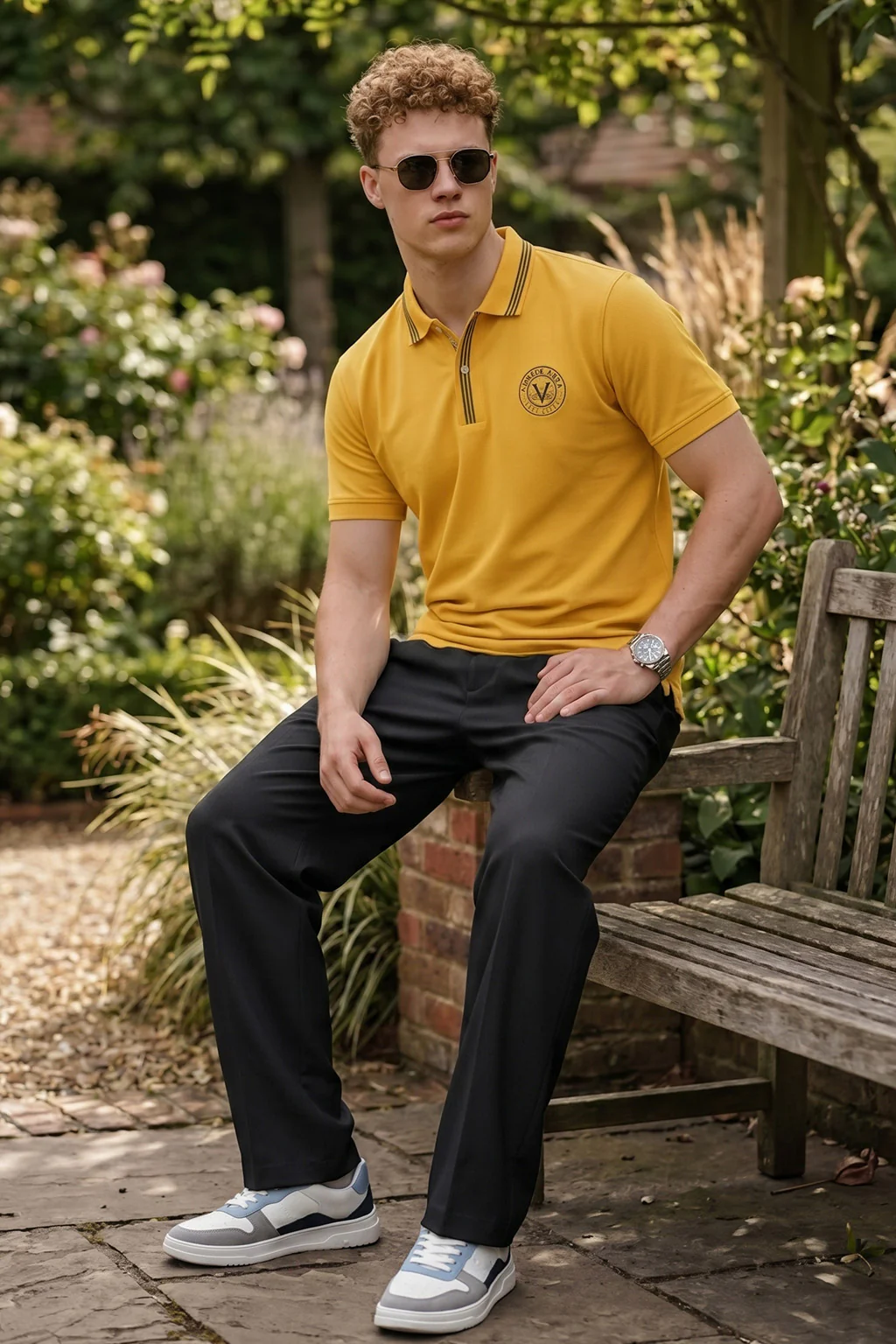 Veirdo City Yellow Regular Fit Pique Lycra Exclusive Polo T-Shirt - Image 5