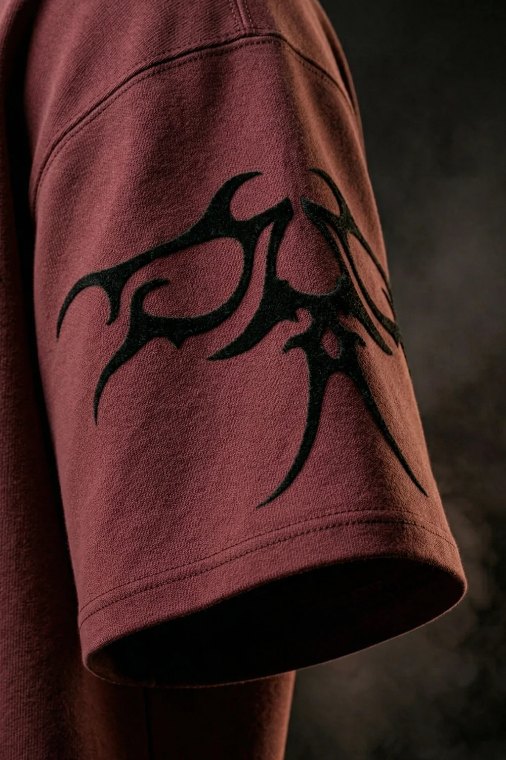 Veirdo Maroon Flock Printed Exclusive T-shirt Supreme Edition - Image 6