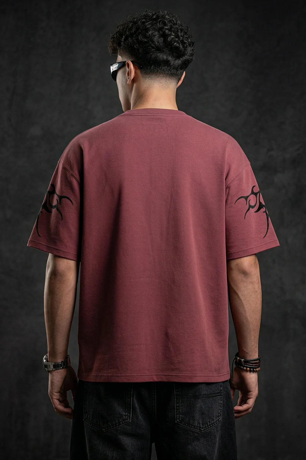 Veirdo Maroon Flock Printed Exclusive T-shirt Supreme Edition - Image 7