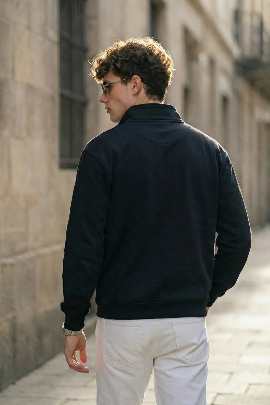 Veirdo Original Black Oversized Full Sleeve Printed Exclusive Polo T-shirt - Image 3