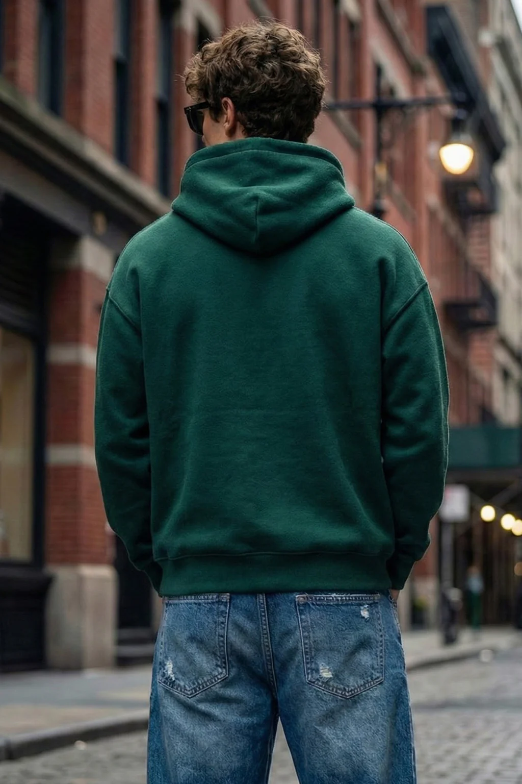 Veirdo Original Green Front Oversized Graphic Printed Hoodie - Image 5