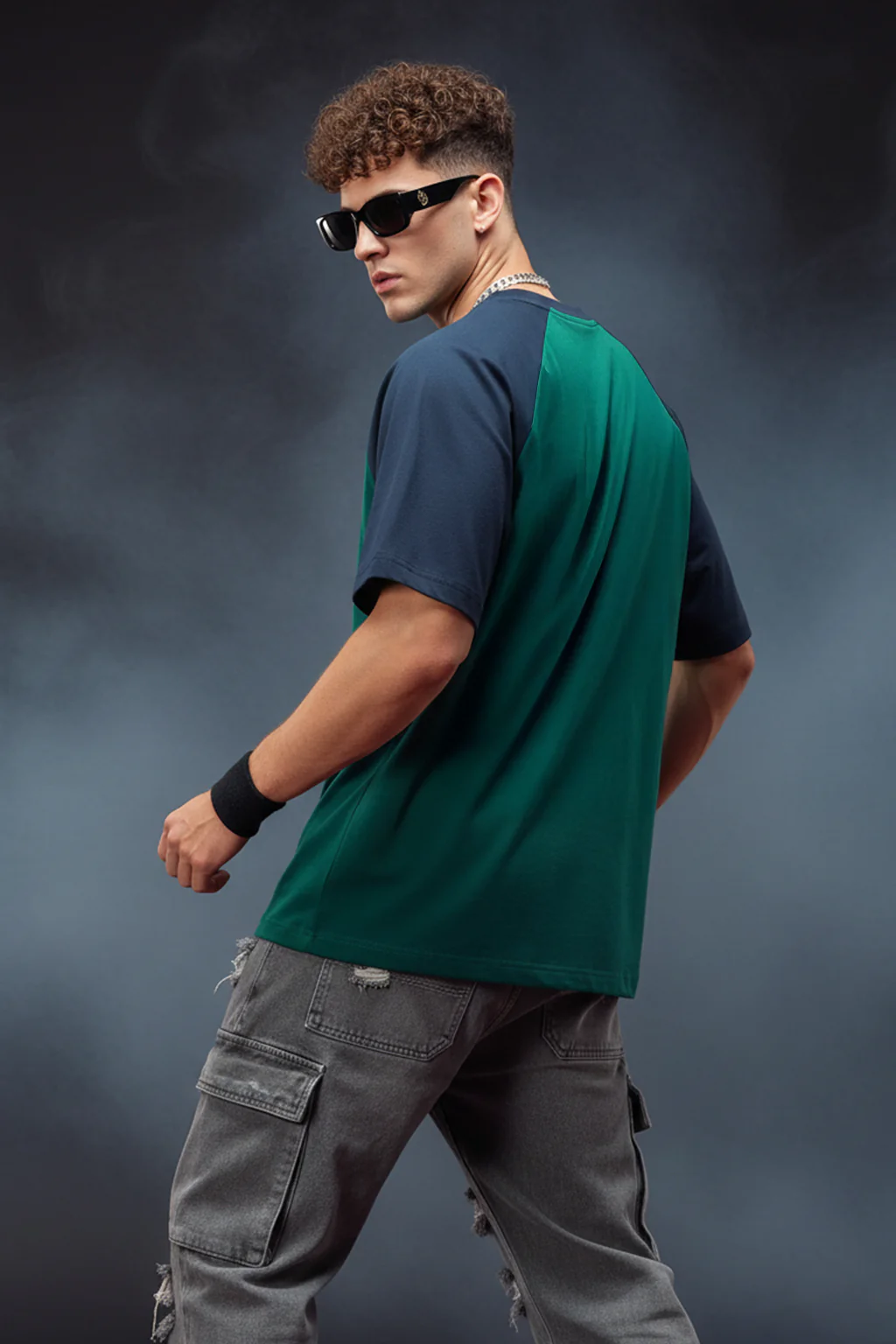 Veirdo Original Green Raglan Typography Printed T-shirt - Image 2