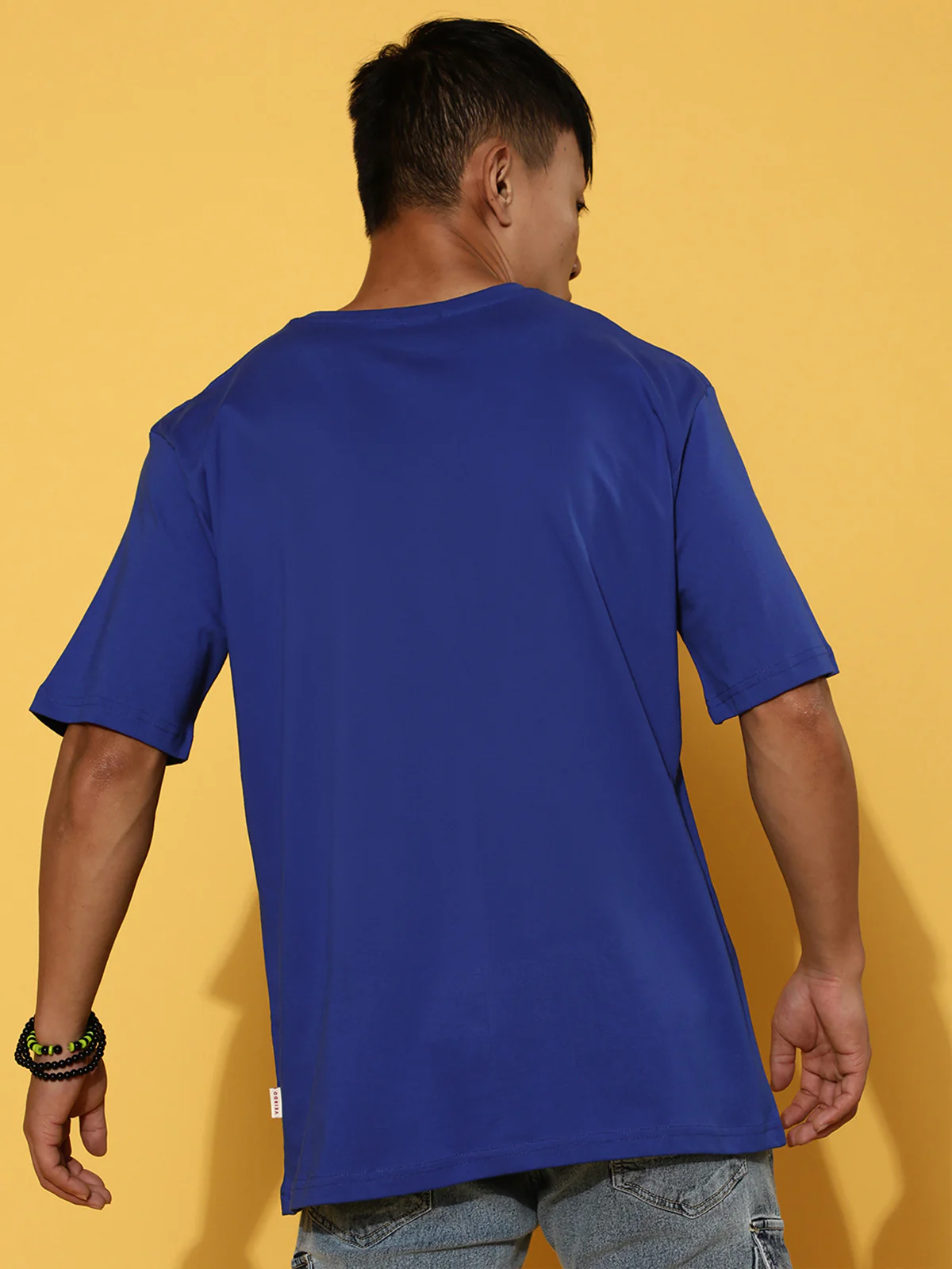 Veirdo Original Royal Blue Oversized Typography Brand Printed  T-shirt - Image 3