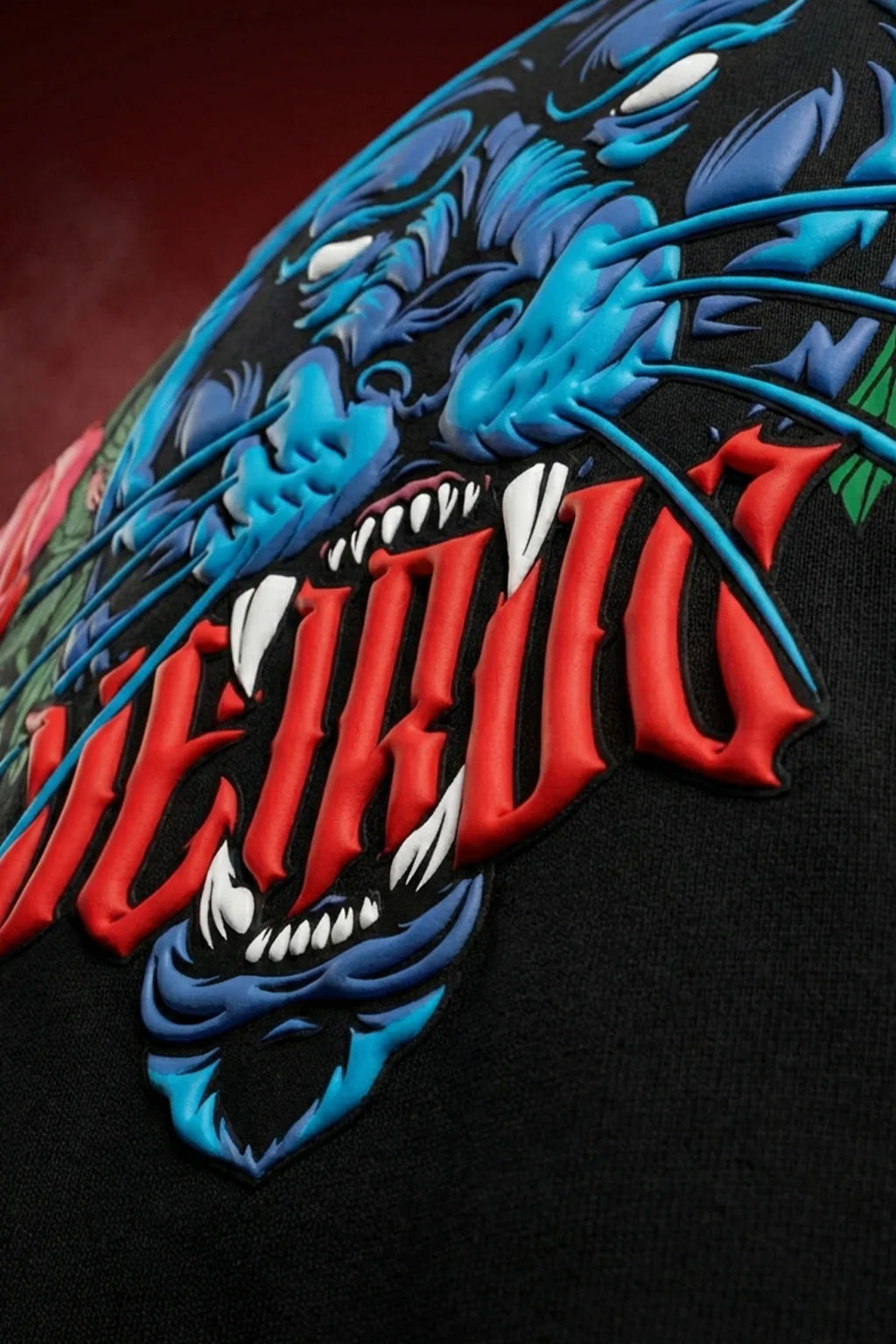Veirdo Tiger Black 3D Puff Print Exclusive T-shirt Supreme Edition - Image 4