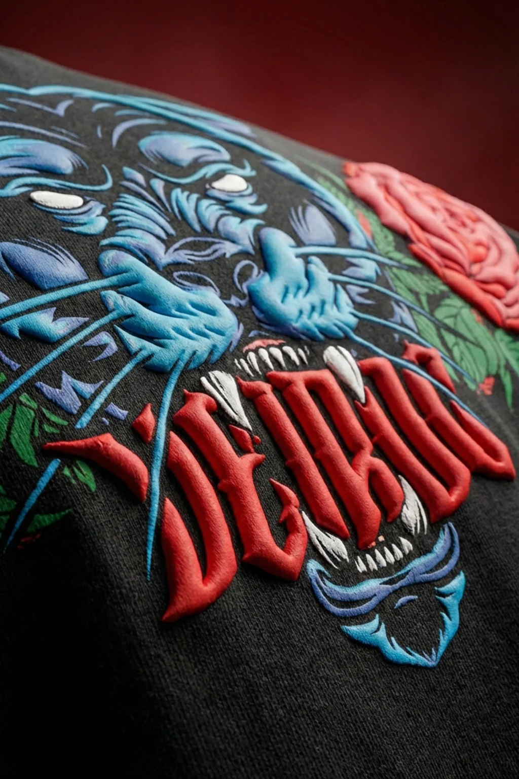 Veirdo Tiger Black 3D Puff Print Exclusive T-shirt Supreme Edition - Image 5