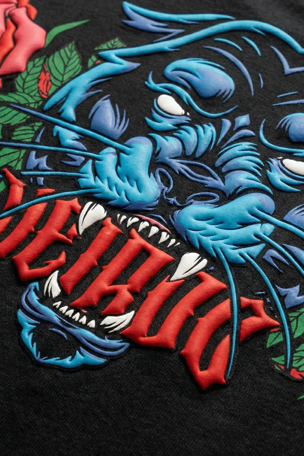 Veirdo Tiger Black 3D Puff Print Exclusive T-shirt Supreme Edition - Image 8