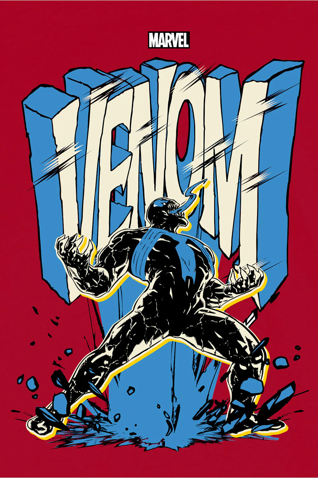Venom Marvel Red Oversized Graphic Printed T-shirt - Image 6