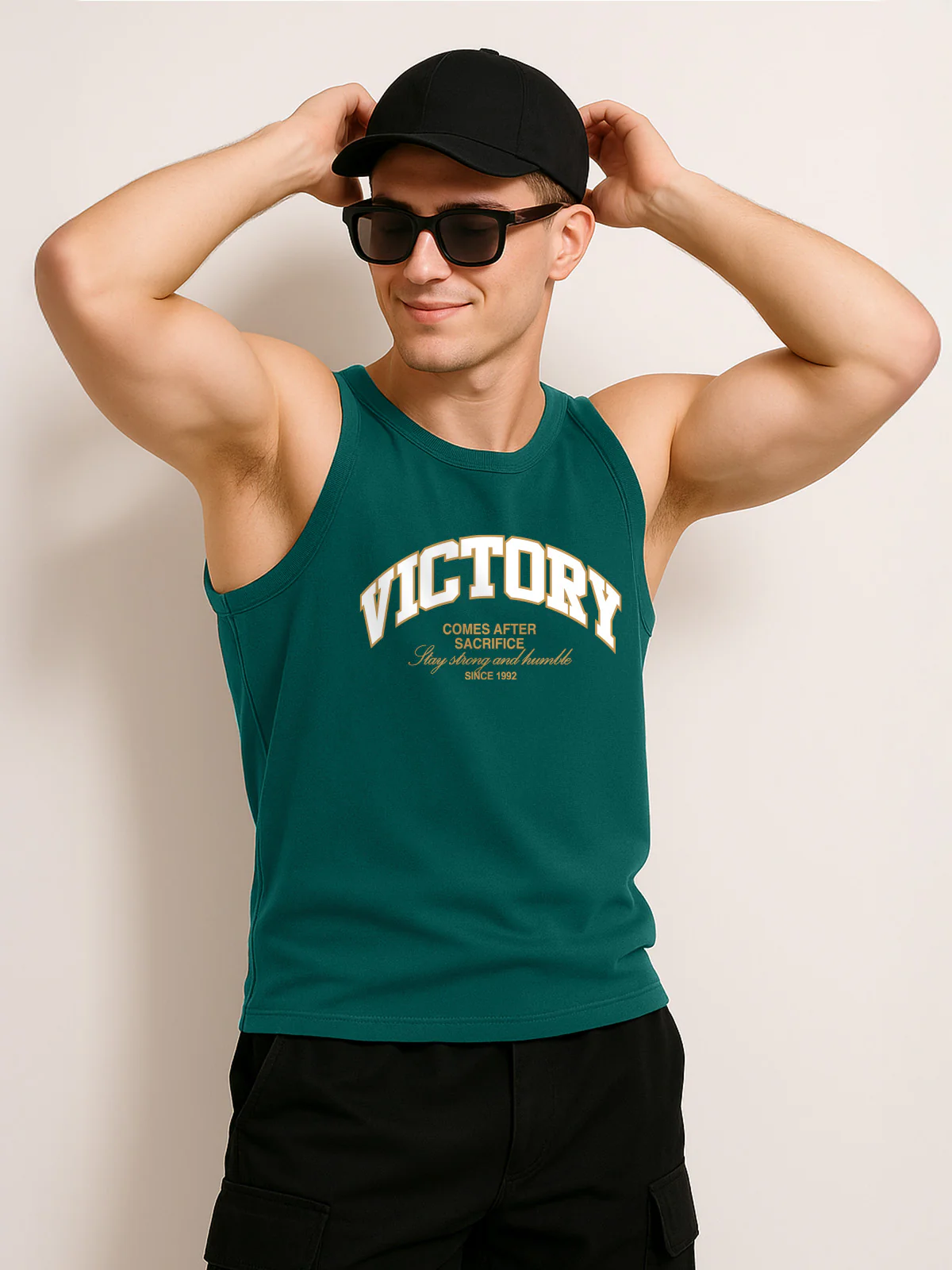 Victory Green Regular Fit Printed Vest - Image 2
