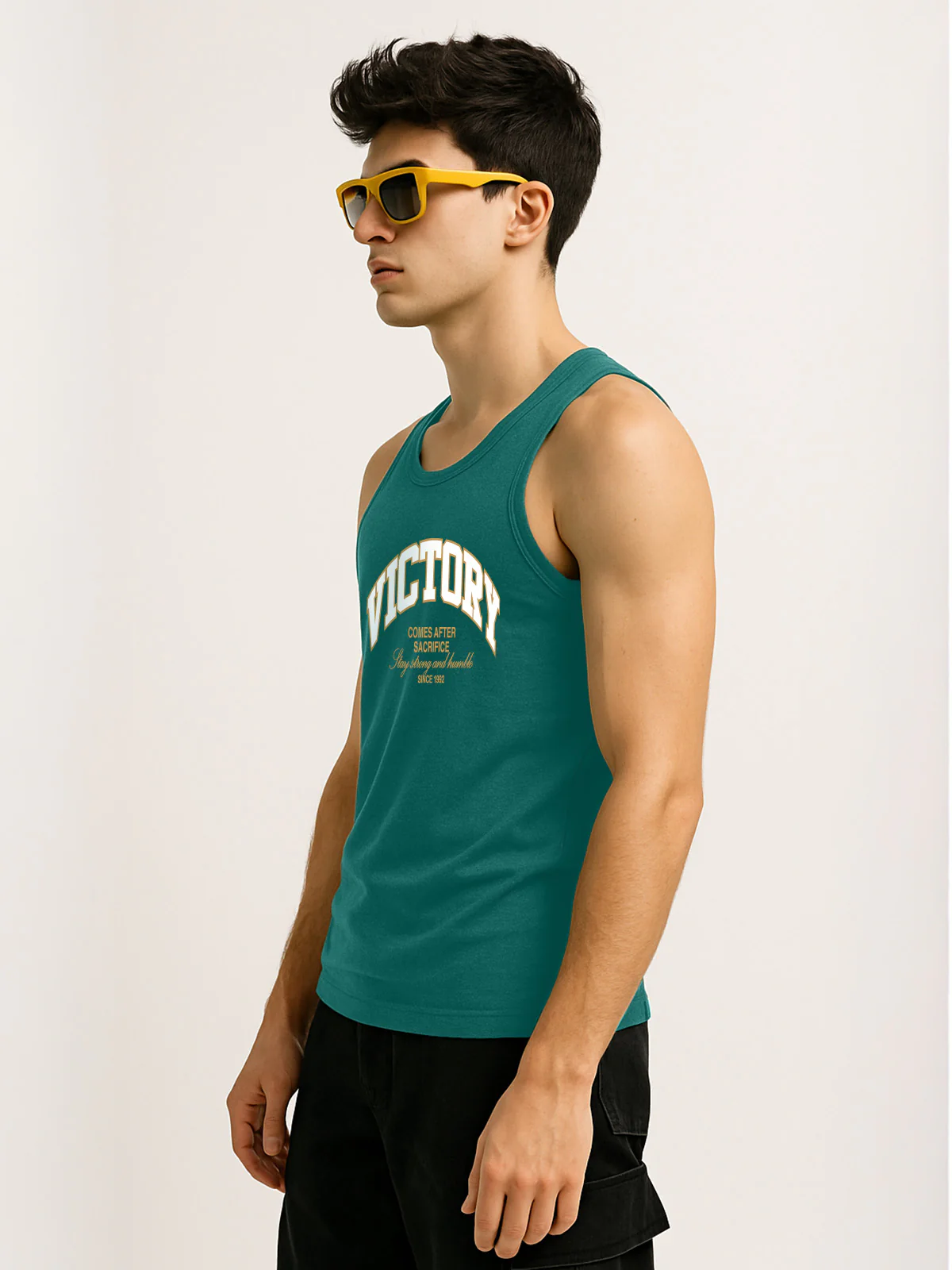 Victory Green Regular Fit Printed Vest - Image 4