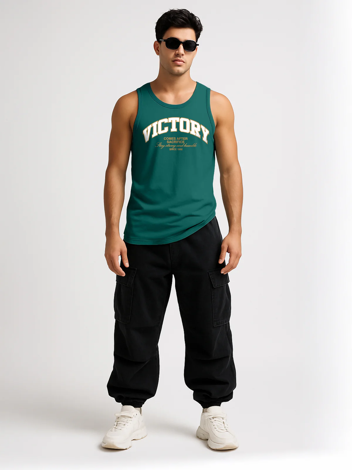 Victory Green Regular Fit Printed Vest - Image 5