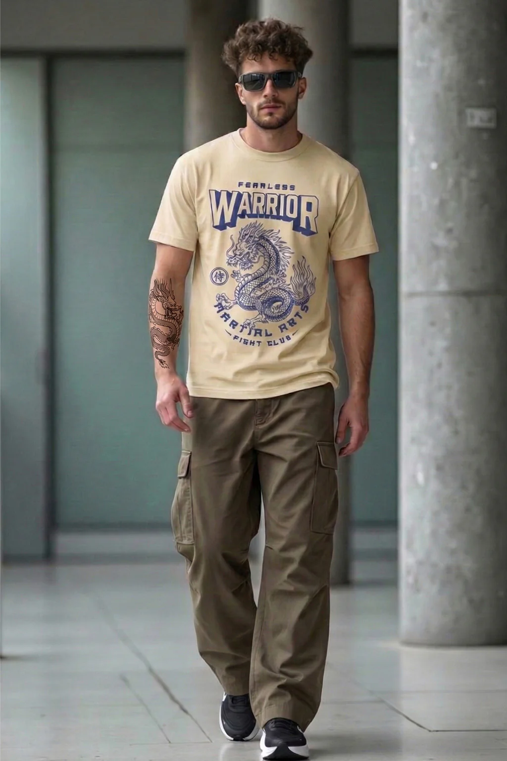 Warrior Swanwhite Regular Fit Printed T-shirt - Image 5