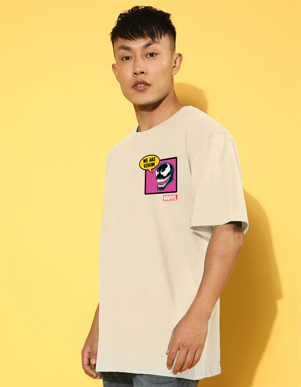 We Are Venom Marvel Swanwhite Oversized Graphic Printed T-shirt - Image 5